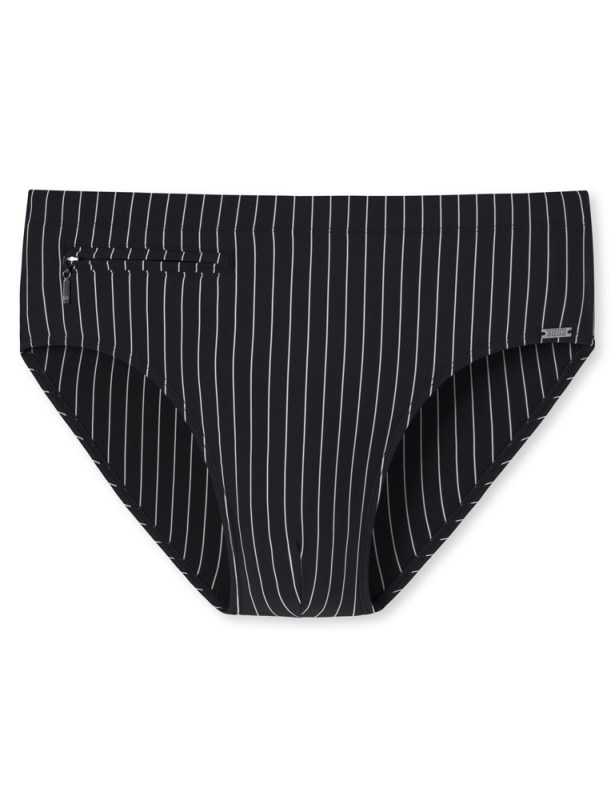 Black and white striped swim trunks hotsell