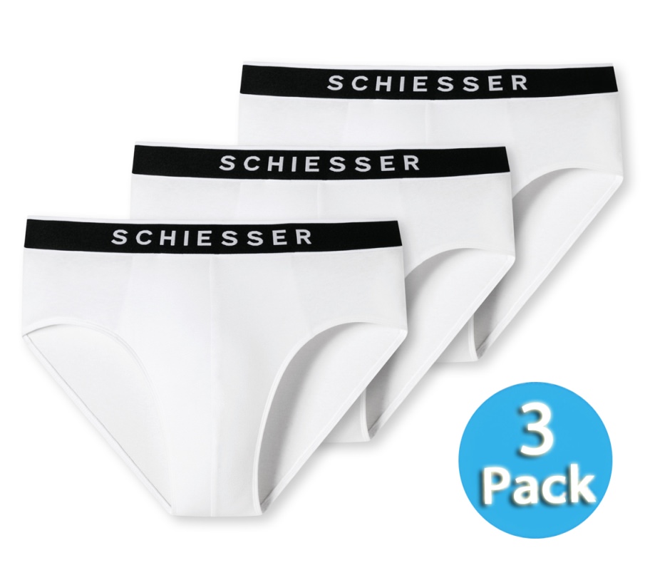 3-Pack Men's Boxer Briefs SCHIESSER 95/5 -white -20%