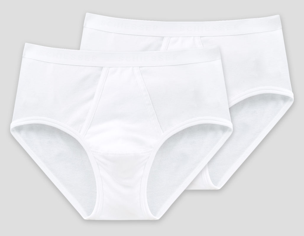 Schiesser - Cotton Essentials Fine Rib - Sports Briefs 2 Pack