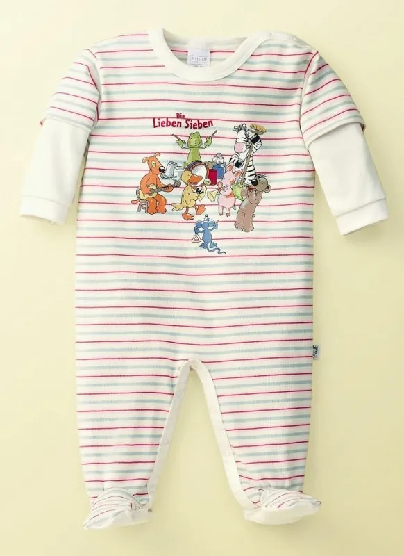Schiesser Baby Romper with footing