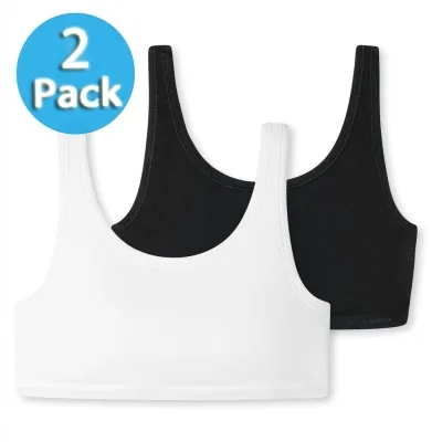 2er Pack Mädchen Bustier Schiesser 95/5 - schwarz und weiß 2er Pack Mädchen Bustier Schiesser 95/5 - schwarz und weiß