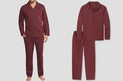 Herren Pyjama SCHIESSER Bordeaux - 153676 Herren Pyjama SCHIESSER Bordeaux - 153676
