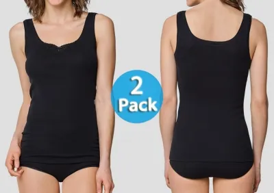 2er Pack SCHIESSER Trägertop Essential - schwarz