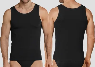 Herren Shirt 0/0 Schiesser 95/5 - schwarz