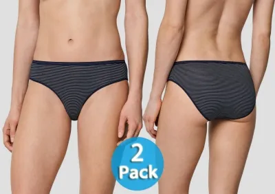 Doppelpack Damen Tai Slip Schiesser Modal Essentials - nachtblau Doppelpack Damen Tai Slip Schiesser Modal Essentials - nachtblau