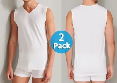 2er Pack SCHIESSER Herren Tank Top 95/5 - weiß 2er Pack SCHIESSER Herren Tank Top 95/5 - weiß