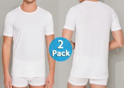 2er Pack Herren T-Shirt 1/2 SCHIESSER 95/5 - weiß