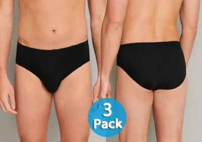 3er Pack Männer Supermini-Slip Schiesser 95/5 - schwarz 3er Pack Männer Supermini-Slip Schiesser 95/5 - schwarz