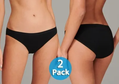 2er Pack Damen Minislip Schiesser 95/5 - schwarz 2er Pack Damen Minislip Schiesser 95/5 - schwarz