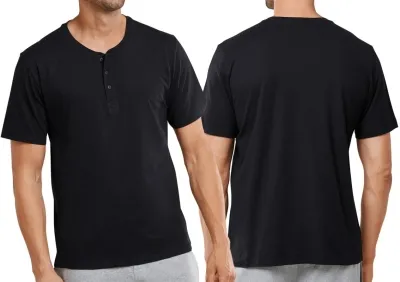 Männer Kurzarm Shirt 1/2 SCHIESSER Mix & Relax - schwarz Männer Kurzarm Shirt 1/2 SCHIESSER Mix & Relax - schwarz