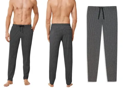 Schiesser Herren Loungehose Lang Mix & Relax - schwarz gemustert Schiesser Herren Loungehose Lang Mix & Relax - schwarz gemustert