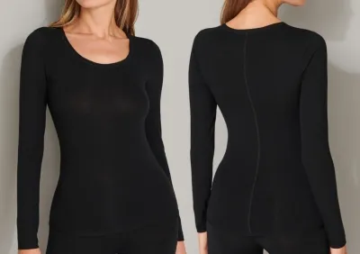Damen Shirt 1/1 SCHIESSER Personal Fit - schwarz Damen Shirt 1/1 SCHIESSER Personal Fit - schwarz