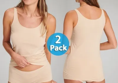 2er Pack Damen Trägertop SCHIESSER 95/5 - sand 2er Pack Damen Trägertop SCHIESSER 95/5 - sand