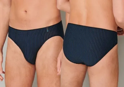 SCHIESSER Herren Supermini Long Life Soft - navy-schwarz gestreift SCHIESSER Herren Supermini Long Life Soft - navy-schwarz gestreift