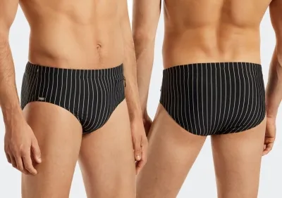 Herren Badehose SCHIESSER Aqua Nautical Casual - schwarz