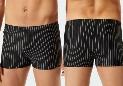 SCHIESSER Herren Badehose Nautical Casual - schwarz