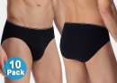 10er SPARPACK Herren Supermini SCHIESSER Slip 95/5 - schwarz