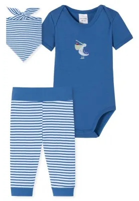 Baby Jungen Set Body+Hose+Halstuch Schiesser Natural Love Baby Jungen Set Body+Hose+Halstuch Schiesser Natural Love