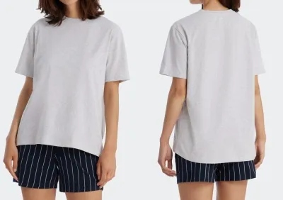 Damen T-Shirt SCHIESSER Mix & Relax - grau meliert Damen T-Shirt SCHIESSER Mix & Relax - grau meliert