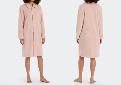 Damen Morgenmantel SCHIESSER Essentials - rosé Damen Morgenmantel SCHIESSER Essentials - rosé