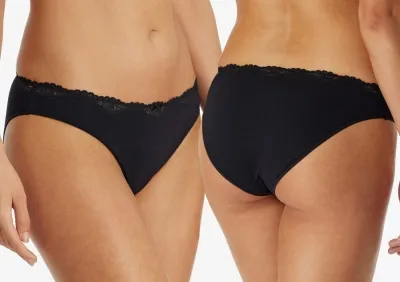 Damen Tai-Slip SCHIESSER Pure Cotton - schwarz Damen Tai-Slip SCHIESSER Pure Cotton - schwarz