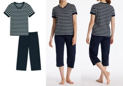 Damen Schlafanzug 3/4 SCHIESSER Casual Essentials Damen Schlafanzug 3/4 SCHIESSER Casual Essentials