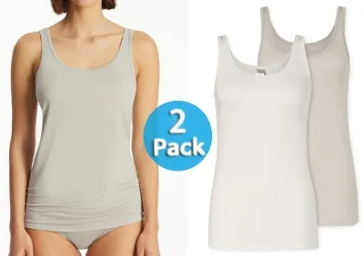 2er Pack Damen Trägertop SCHIESSER Modal Essentials - sand und grau-jaspe 2er Pack Damen Trägertop SCHIESSER Modal Essentials - sand und grau-jaspe