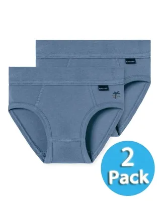 2er Pack Jungen Sportslips SCHIESSER Original Fine Rib - jeansblau