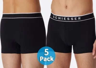 5er Pack Herren Shorts SCHIESSER 95/5 - schwarz 5er Pack Herren Shorts SCHIESSER 95/5 - schwarz
