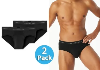 Herren Rio-Slip SCHIESSER Cotton Flex - schwarz Herren Rio-Slip SCHIESSER Cotton Flex - schwarz
