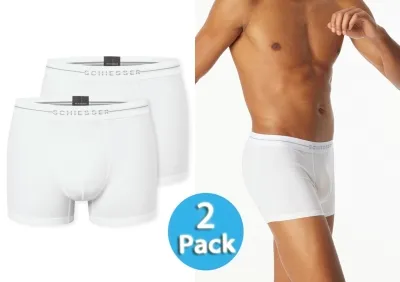 Herren Shorts SCHIESSER Cotton Flex - weiß Herren Shorts SCHIESSER Cotton Flex - weiß