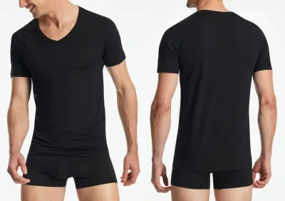 Herren T-Shirt SCHIESSER Premium Modal - schwarz Herren T-Shirt SCHIESSER Premium Modal - schwarz