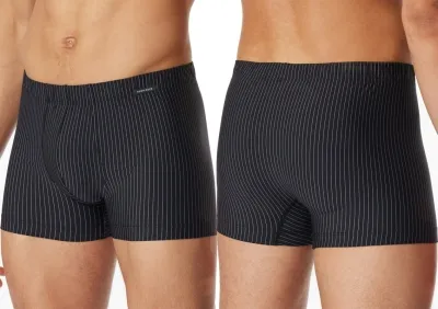Herren Shorts SCHIESSER Pure Micro - schwarz gestreift Herren Shorts SCHIESSER Pure Micro - schwarz gestreift