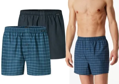 2er Pack Herren Boxershorts SCHIESSER Multipacks - blau + dunkelblau 2er Pack Herren Boxershorts SCHIESSER Multipacks - blau + dunkelblau
