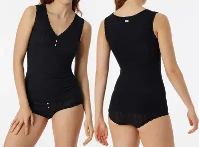 Damen Chemisette Top SCHIESSER Revival Agathe - schwarz Damen Chemisette Top SCHIESSER Revival Agathe - schwarz