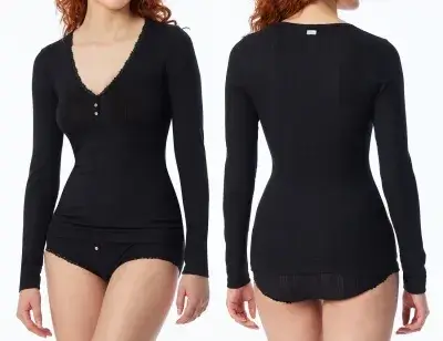 Damen-Langarmshirt SCHIESSER Revival Agathe - schwarz Damen-Langarmshirt SCHIESSER Revival Agathe - schwarz