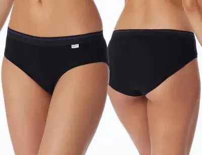 SCHIESSER Revival Greta Damenslip aus Doppelripp - Schwarz SCHIESSER Revival Greta Damenslip aus Doppelripp - Schwarz