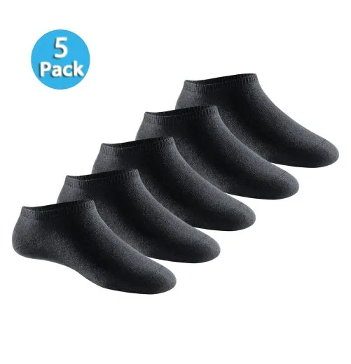 SCHIESSER Women's Sneaker Socks 5-Pack Bluebird - Black