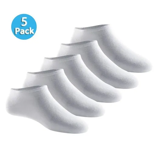 SCHIESSER Women's Sneaker Socks 5-Pack Bluebird - White