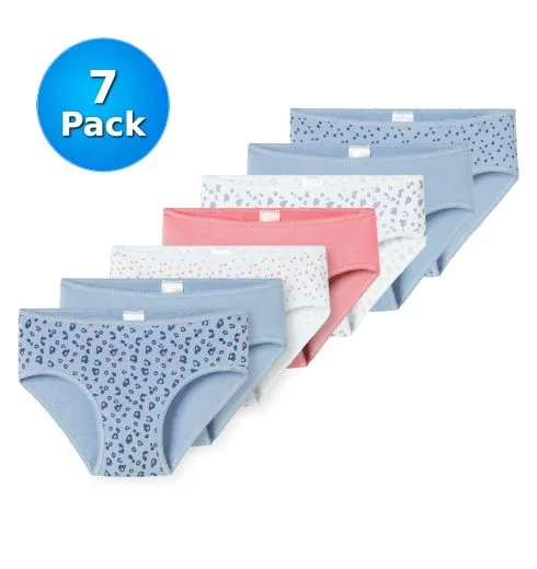 SCHIESSER Mädchen Slip 7er-Pack 95/5 Single-Jersey - Leoprint - Mehrfarbig SCHIESSER Mädchen Slip 7er-Pack 95/5 Single-Jersey - Leoprint - Mehrfarbig