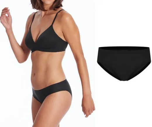 SCHIESSER Damen Seamless-Slip Invisible Cotton - Schwarz