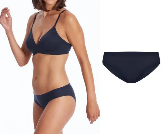 SCHIESSER Damen Seamless-Slip Invisible Cotton - Blau