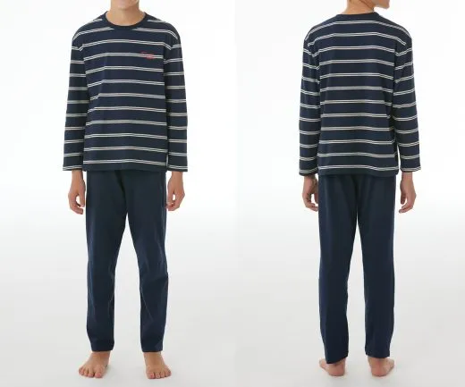 SCHIESSER Jungen-Schlafanzug lang Nightwear - Nachtblau/Weiß SCHIESSER Jungen-Schlafanzug lang Nightwear - Nachtblau/Weiß